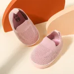 Baby / Toddler Stripe Heart Graphic Breathable Slip-on Prewalker Shoes Pink