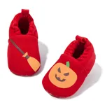 Halloween Baby Glow In The Dark Pumpkin Print Prewalker Shoes  image 4