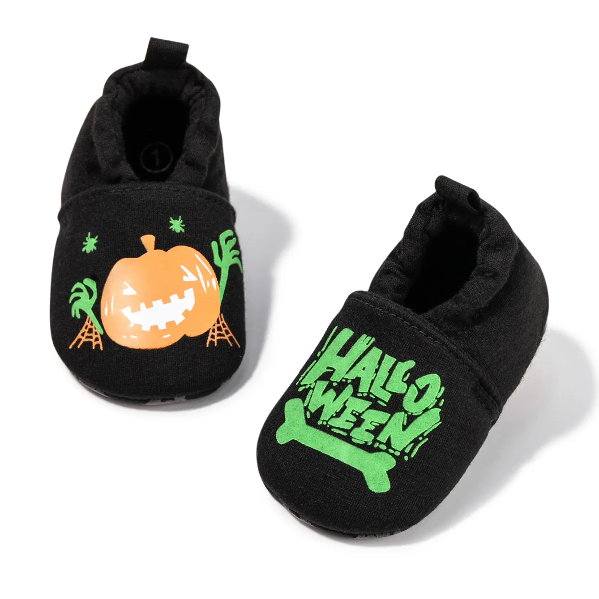Bebé Unisex Halloween Infantil Estampado de Halloween Calzado de bebé Negro big image 1