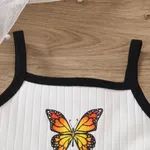 Baby Girl 95% Cotton Butterfly Print Ribbed Cami Dress  image 3
