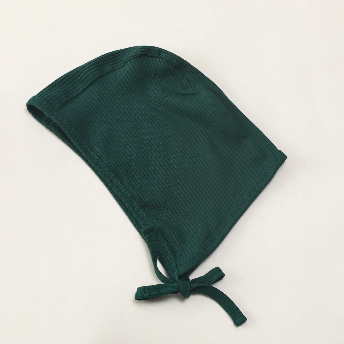 2pcs Baby Cotton Ribbed Solid Long-sleeve Footed Jumpsuit Set Green image 6