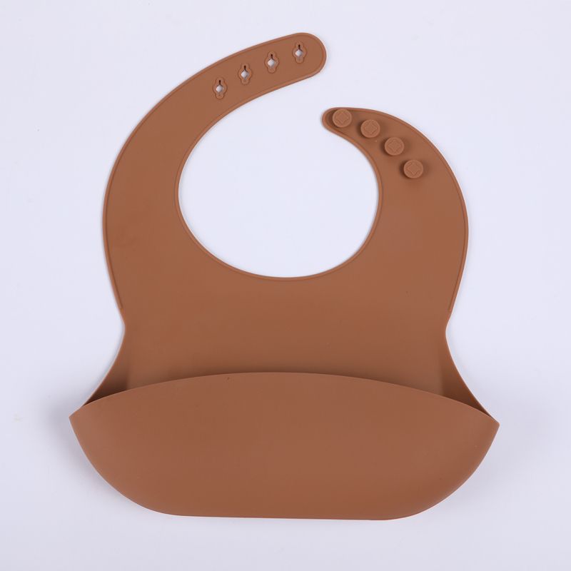 Nouveau Bébé Silicone Souple Bib Mignon De Bande Dessinée Alimentation Stéréo Imperméable à L'eau étanche Réglable Néonatals Poche De Riz Bib