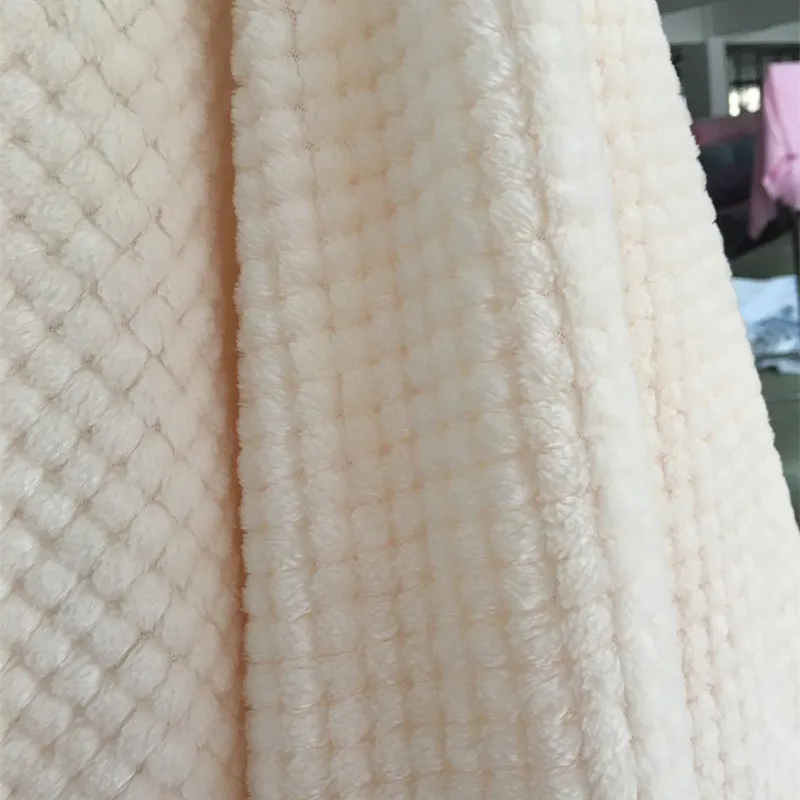 Ananas-Gitter-Fleece-Decken Home Kinder Weiche warme dicke Plüschdecke Empfangsdecke Büro-Nickerchen-Decke weiß big image 1