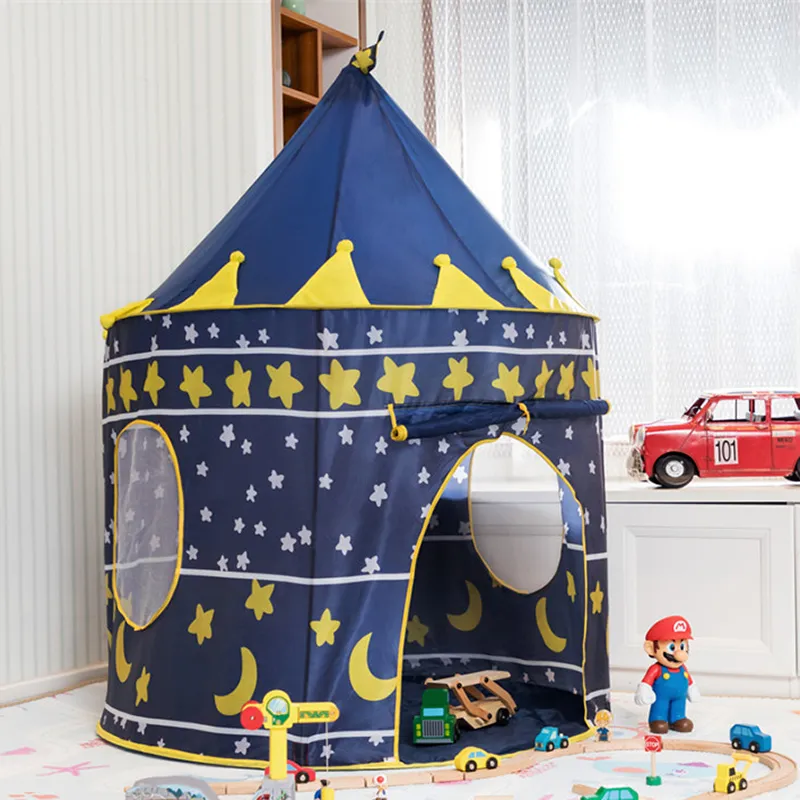 Kids Play Tent Dreamy Graphic Pattern Foldable Pop Up Play Tent Toy Playhouse for Indoor Outdoor Use