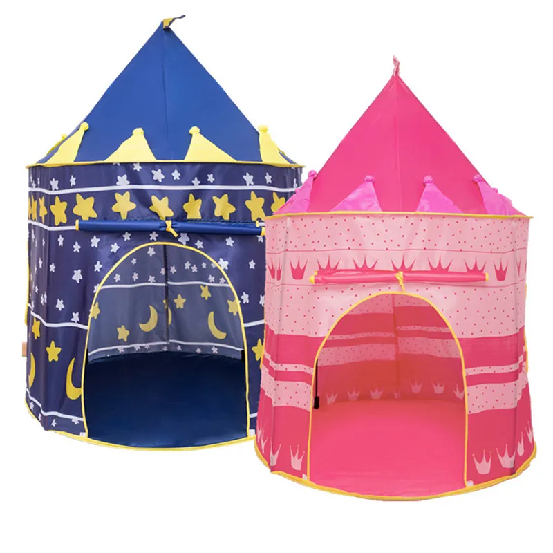 أطفال تلعب خيمة نمط الرسم حالمة طوي المنبثقة اللعب خيمة لعبة مسرح للاستخدام في الأماكن المغلقة في الهواء الطلق أزرق big image 1