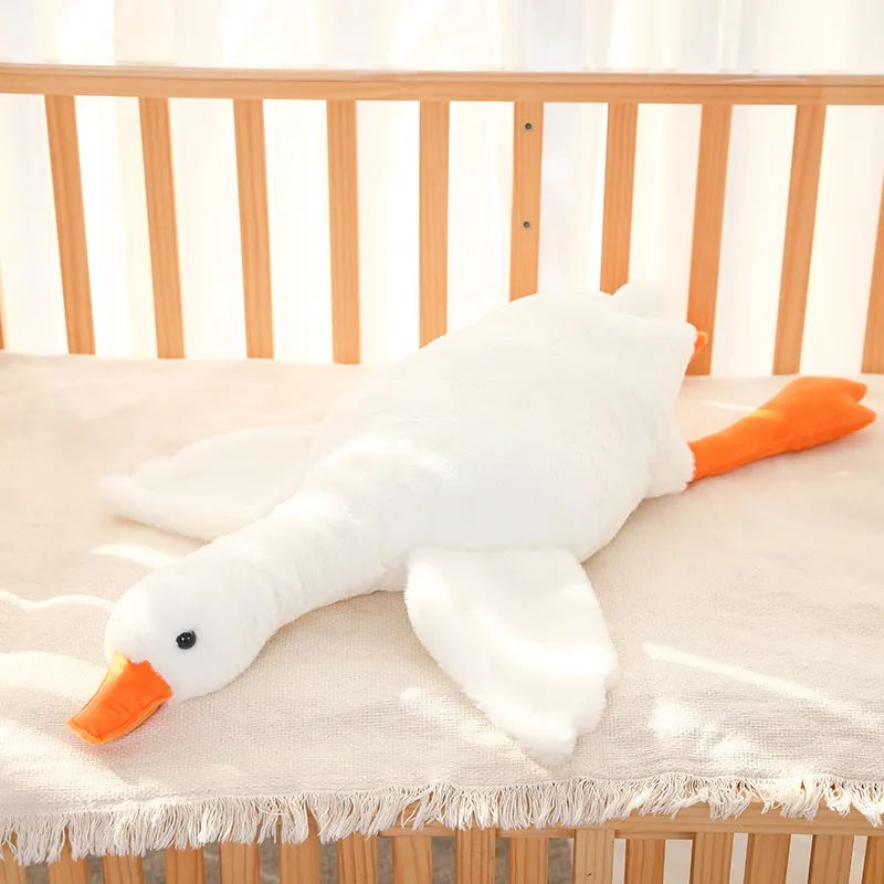 Big White Goose Plush Toy Super Soft Stuffed Toy Hugging Pillow Cushion Animal Plushie Doll