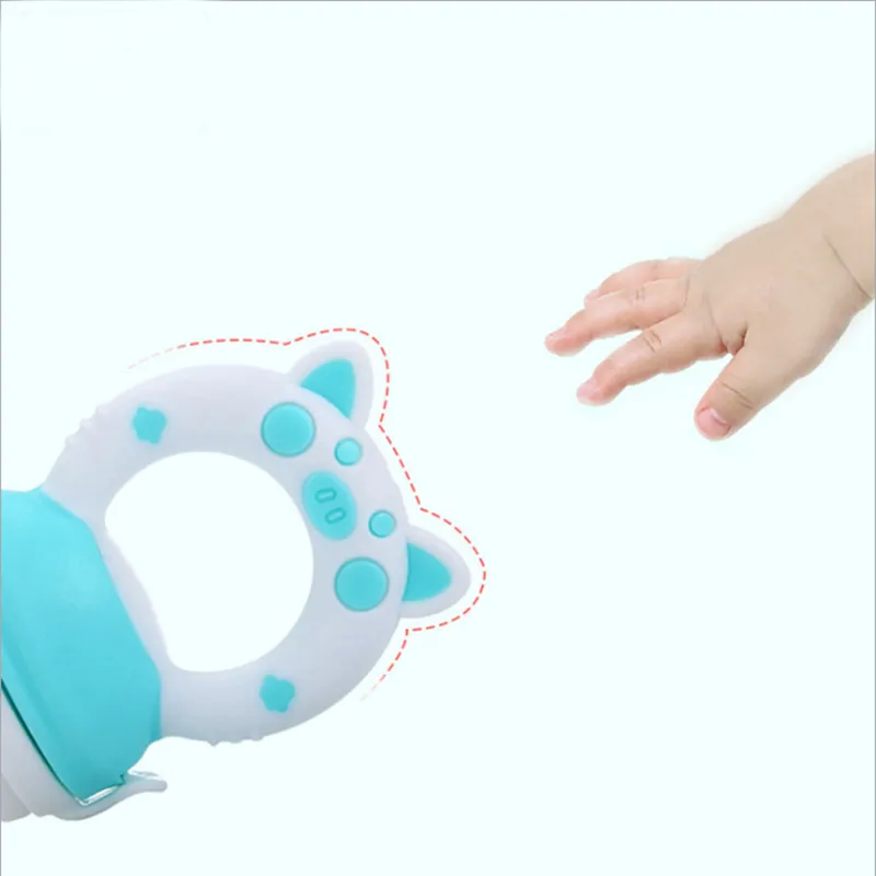 Nourriture pour bébé Mangeoire Légumes Fruits à mâcher Mangeoire en silicone Sucette pour nourrissons Jouet de dentition Gences de massage big image 3