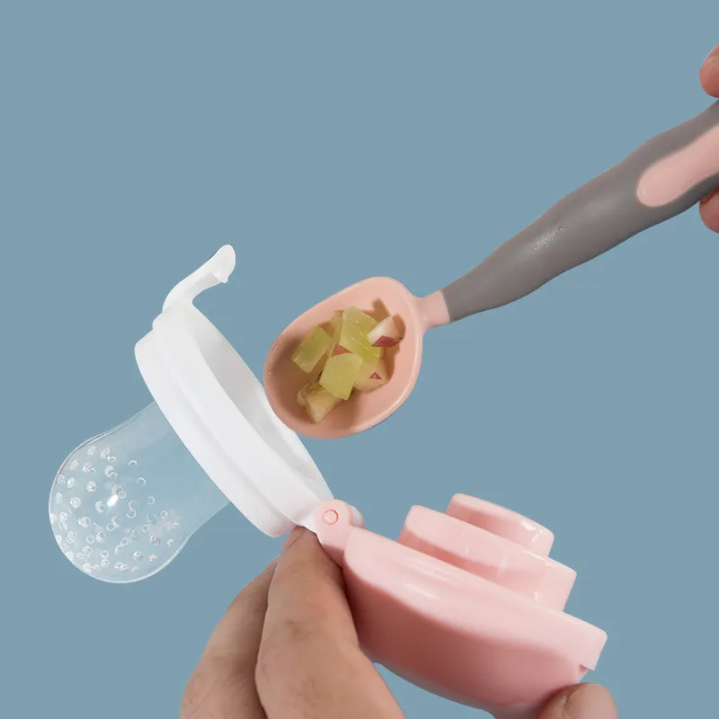 嬰兒食品餵食器 蔬菜水果咀嚼餵料器 矽膠奶嘴嬰兒出牙玩具牙膠按摩牙齦  big image 5