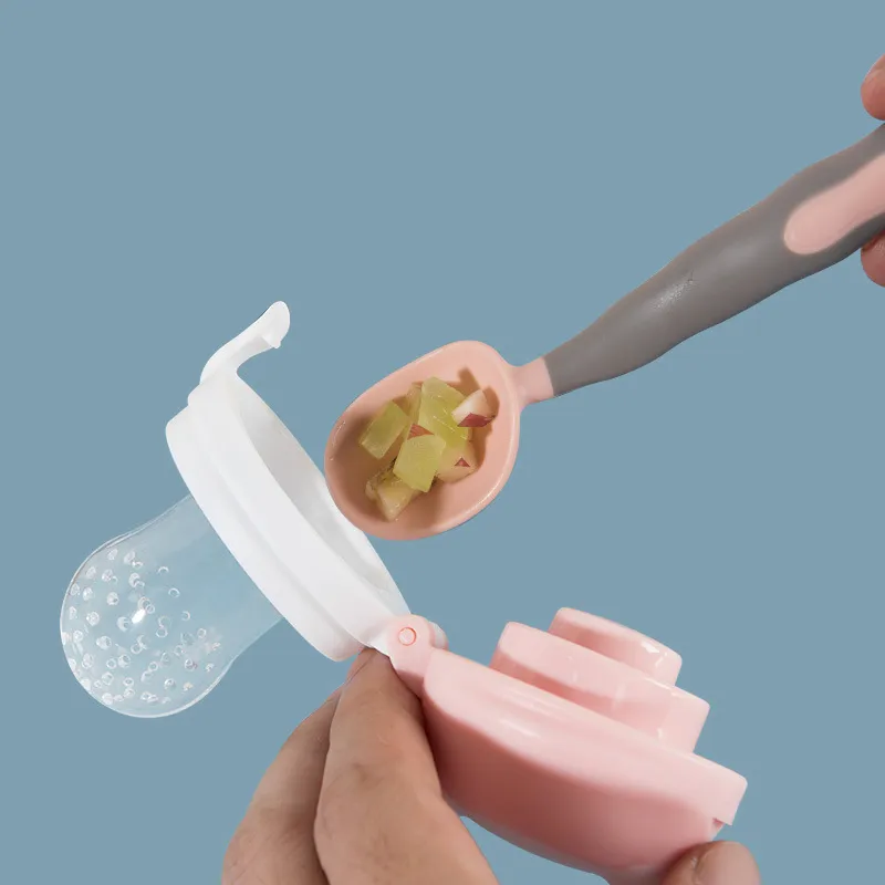 Nourriture pour bébé Mangeoire Légumes Fruits à mâcher Mangeoire en silicone Sucette pour nourrissons Jouet de dentition Gences de massage big image 5