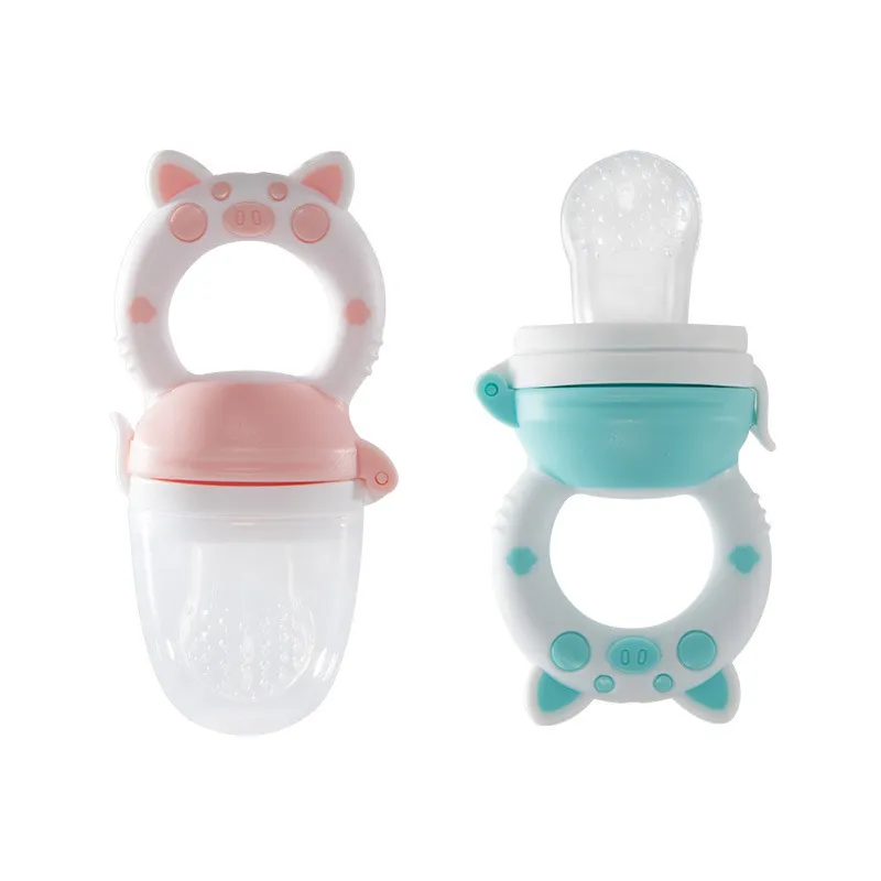 Nourriture pour bébé Mangeoire Légumes Fruits à mâcher Mangeoire en silicone Sucette pour nourrissons Jouet de dentition Gences de massage big image 6