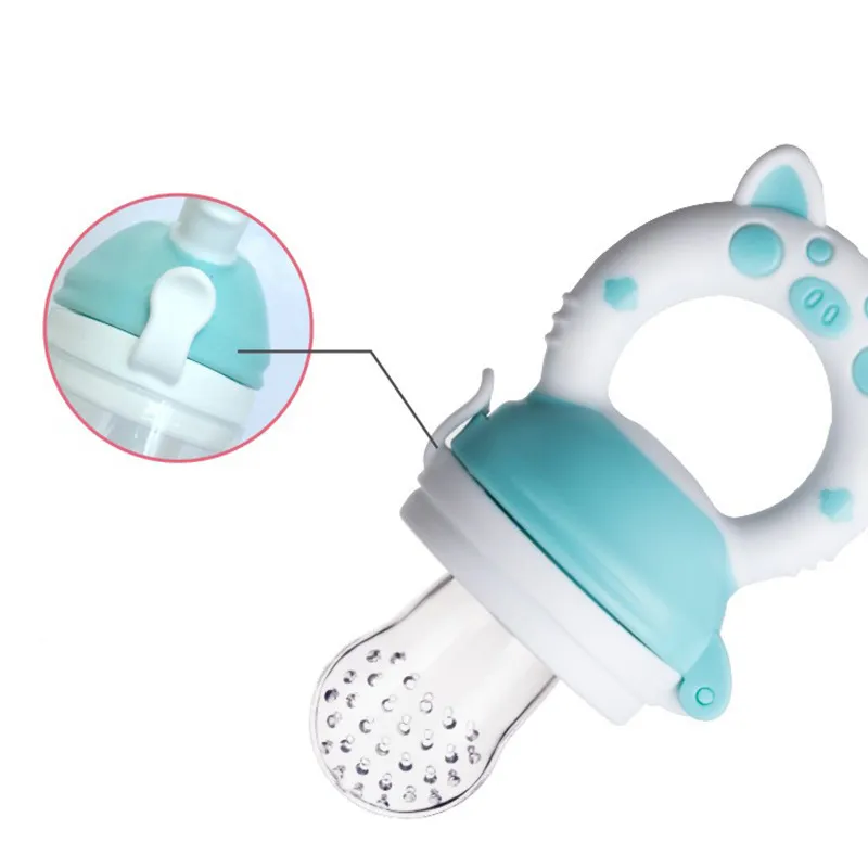 Nourriture pour bébé Mangeoire Légumes Fruits à mâcher Mangeoire en silicone Sucette pour nourrissons Jouet de dentition Gences de massage big image 7