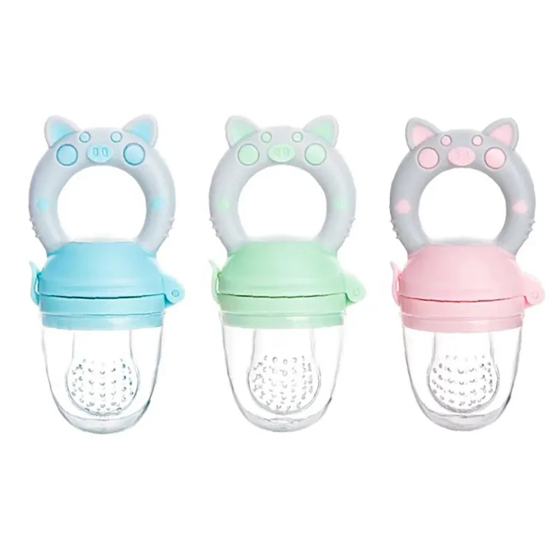 Nourriture pour bébé Mangeoire Légumes Fruits à mâcher Mangeoire en silicone Sucette pour nourrissons Jouet de dentition Gences de massage big image 8