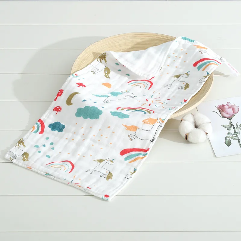 2er-Pack Babyhandtücher aus 100 % Baumwolle, 6-lagiges, weiches, saugfähiges Baby-Taschentuch mit hoher Dichte Farbe-B image 2