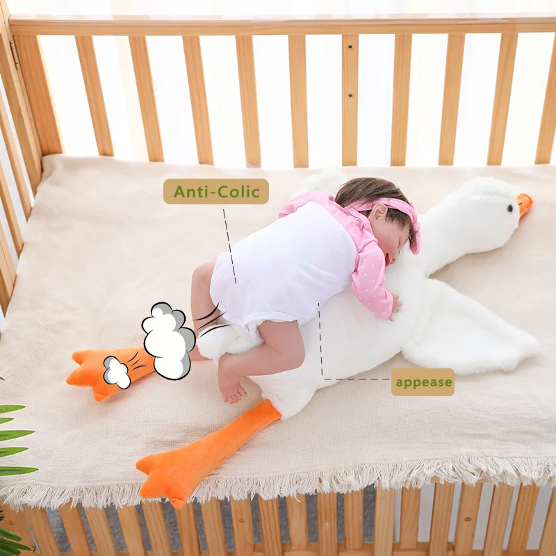 Big White Goose Plush Toy Super Soft Stuffed Toy Hugging Pillow Cushion Animal Plushie Doll