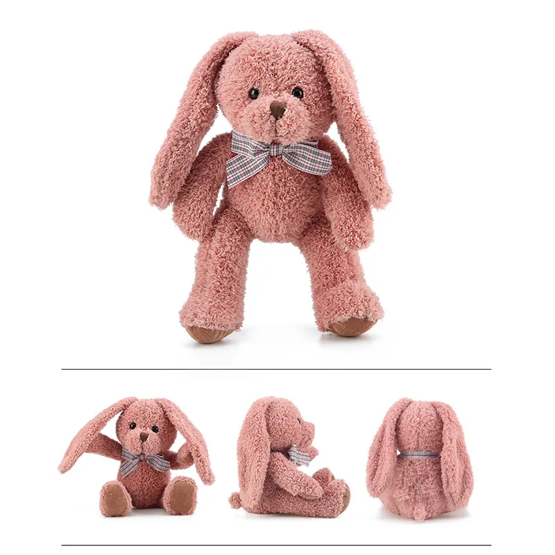Cute Plush Bunny Rabbit Stuffed Animal Toys Long Ear Bunny Rabbit Toy Dolls 12.6inch Red big image 1