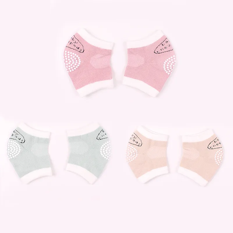 3-Pairs 100% Cotton Baby Knee Pads for Crawling Anti-Slip Knee Unisex Baby Toddlers Kneepads  image 1