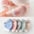 3-Pairs 100% Cotton Baby Knee Pads for Crawling Anti-Slip Knee Unisex Baby Toddlers Kneepads  image 2