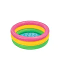 Inflatable Kiddie Swimming Pool Paddling Pool Water Pool Colorful 3 Rings Inflatable Baby Ball Pit Pool  image 3