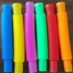 12-pack Pop Tubes Sensory Toys Fine Motor Skills & Learning Fidget Toys for Kids Adults Color-A