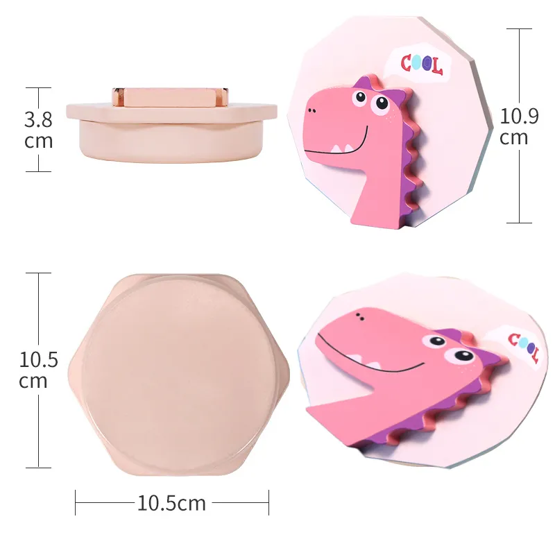 Baby Tooth Box Keepsake Dinosaur Pattern Tooth Organizer Storage Container with Tweezers & Lanugo Bottle to Keep the Childhood Memory big image 2