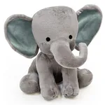 Brinquedo de pelúcia de elefante para dormir confortável para dormir nariz longo boneca de elefante de pelúcia para cama Cinzento