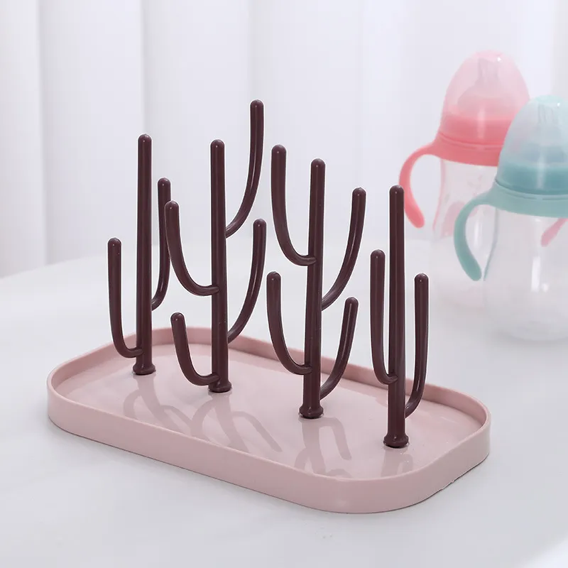 Tree Branch Shape Baby Bottle Drying Rack Newborn Bottle Dryer Holder for Bottles nipple Water Cups Beige image 4