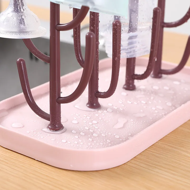 Tree Branch Shape Baby Bottle Drying Rack Newborn Bottle Dryer Holder for Bottles nipple Water Cups Beige image 6