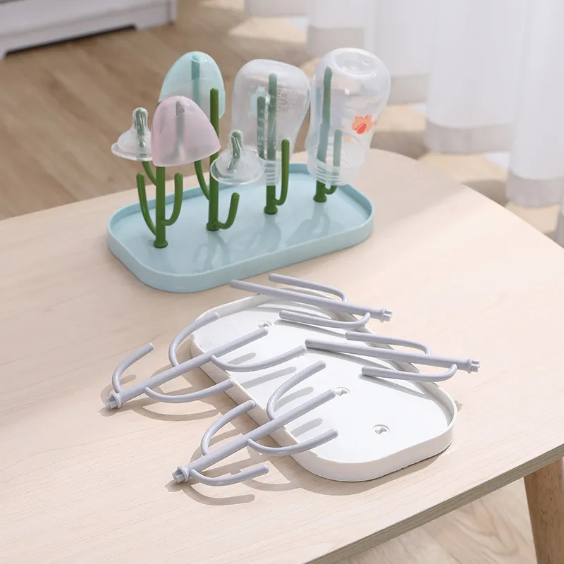 Rack de secagem de mamadeiras em forma de galho de árvore suporte para secador de garrafas recém-nascidas para copos de água de bico de garrafas Rosa image 3