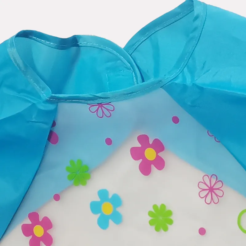Baby Smock Waterproof Bib Cartoon Giraffe Butterfly Pattern Toddler Eating Clothes Bib Art Smocks 1-3 years old big image 7