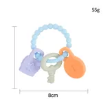 Food Grade Silicone Teether Bracelet Baby Teether Ring Chew Bracelet Light Blue