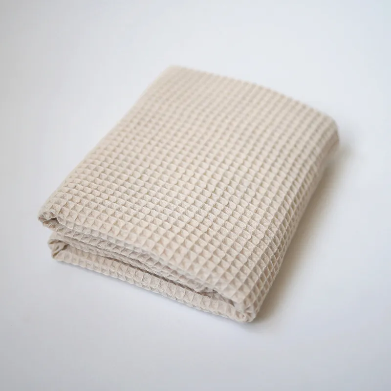 100% Cotton Baby Waffle Blankets Soft Breathable Comfortable Swaddling Receiving Sleep Blankets  big image 1