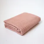 100% Cotton Baby Waffle Blankets Soft Breathable Comfortable Swaddling Receiving Sleep Blankets Orange