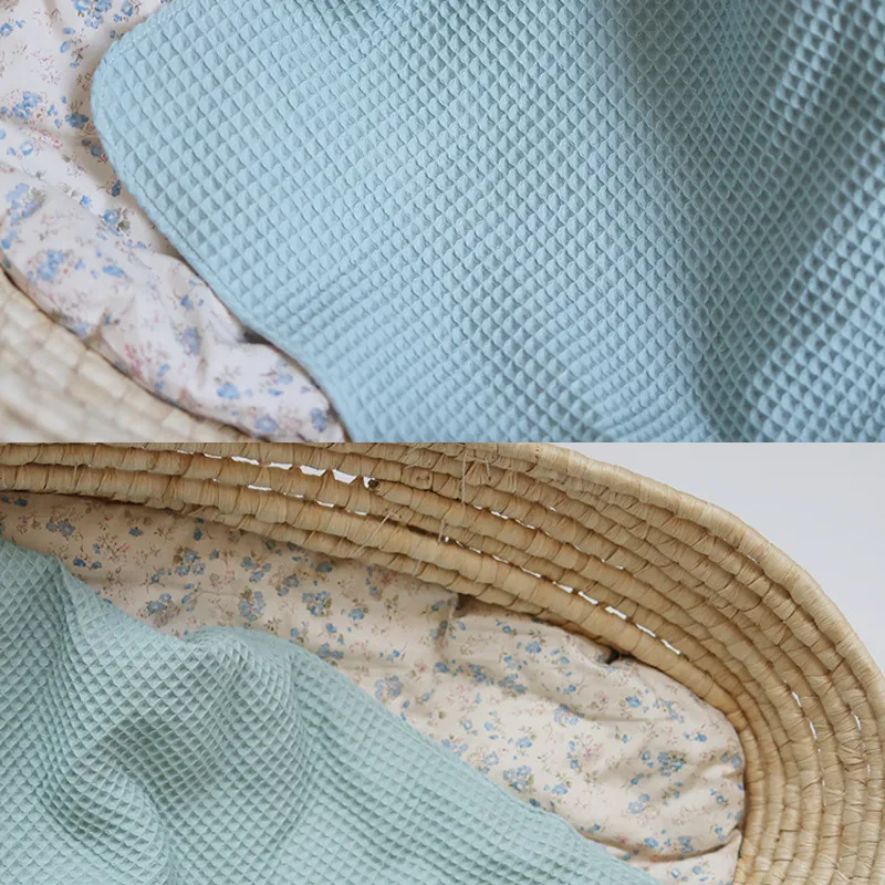 100% Cotton Baby Waffle Blankets Soft Breathable Comfortable Swaddling Receiving Sleep Blankets  image 4
