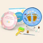 Baby Handprint and Footprint Makers Kit Keepsake for Newborn Boys Girls Baby Shower Gifts Baby Registry Nursery Decor  image 2