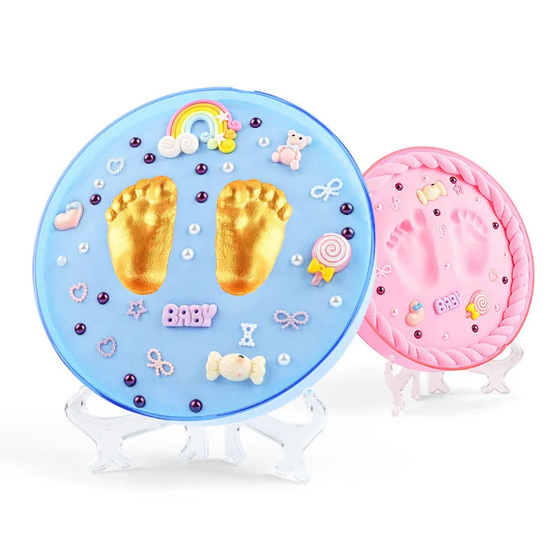 Baby Handprint and Footprint Makers Kit Keepsake for Newborn Boys Girls Baby Shower Gifts Baby Registry Nursery Decor big image 5