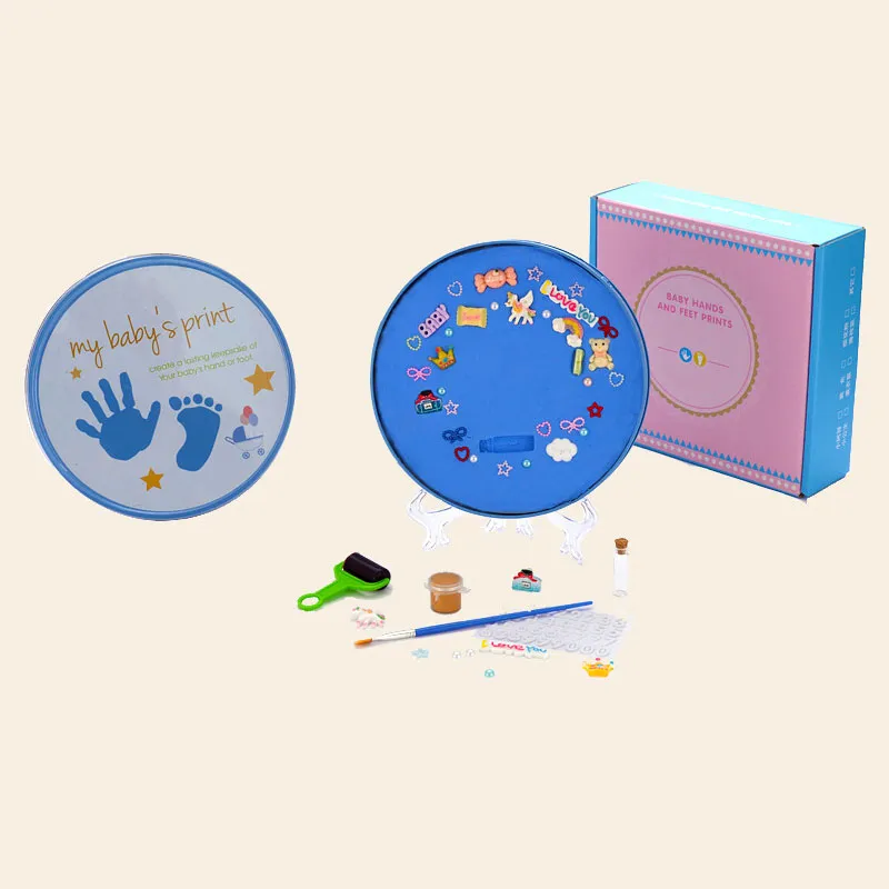 Baby Handprint and Footprint Makers Kit Keepsake for Newborn Boys Girls Baby Shower Gifts Baby Registry Nursery Decor big image 6