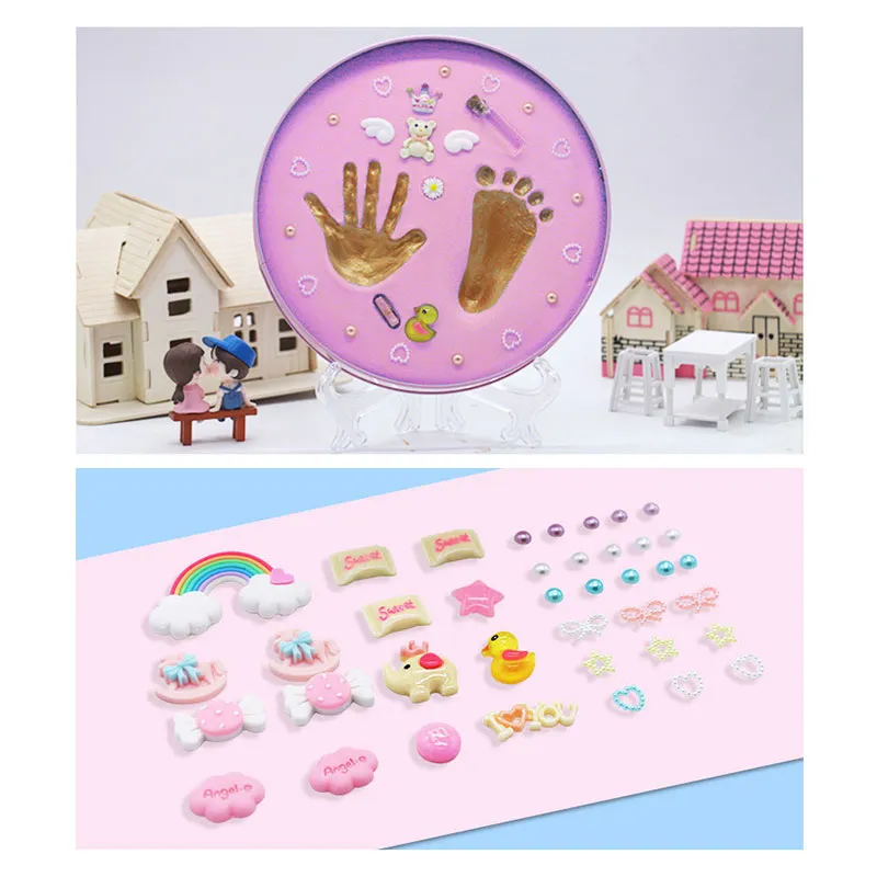 Baby Handprint and Footprint Makers Kit Keepsake for Newborn Boys Girls Baby Shower Gifts Baby Registry Nursery Decor big image 8