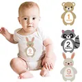 12-pack Animal Design Baby Monthly Milestone Stickers  image 2