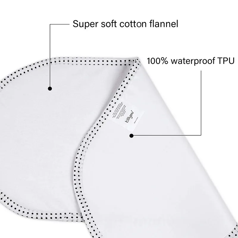 3-pack Changing Pad Liners Waterproof Washable Reusable Baby Changing Pads Mats big image 2