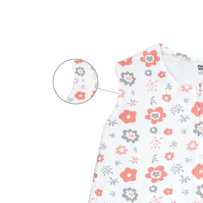 Bamboo Cotton Wearable Sleeveless Constellation Pattern Anti-fright and Anti-kick Zipper Baby Sleeping Bags  image 4