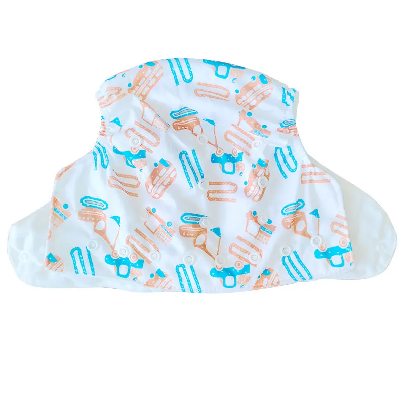 0-3Y Baby Snap Cloth Diapers Cartoon Pattern One Size Adjustable Reusable Waterproof Diaper  big image 6
