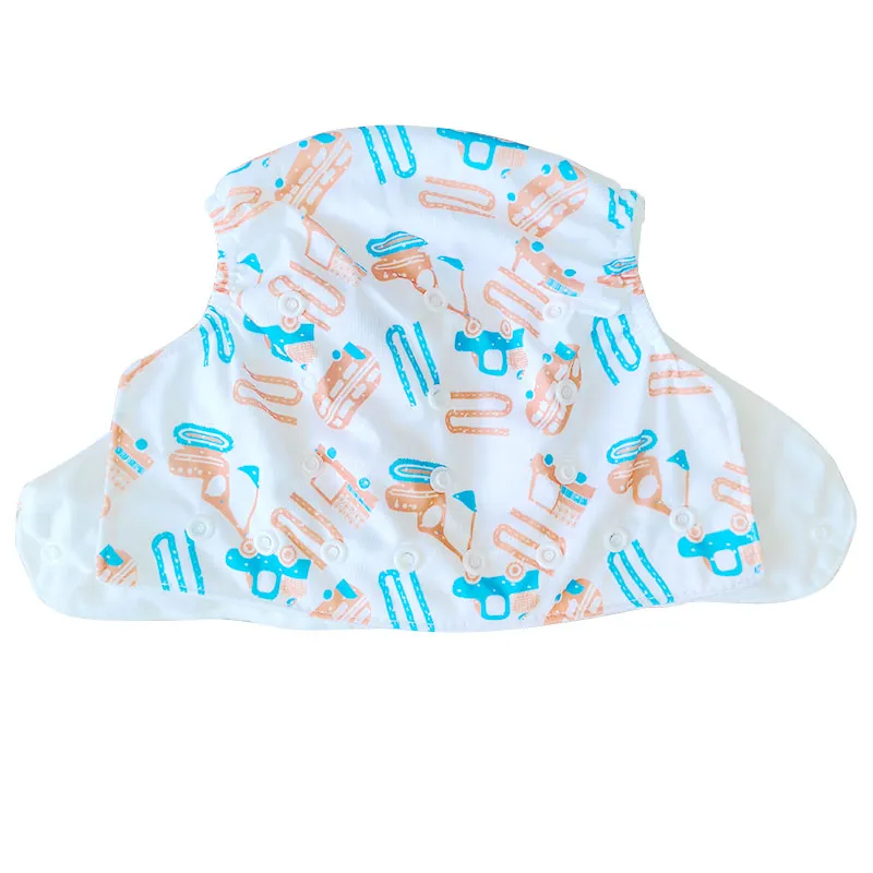 0-3Y Baby Snap Cloth Diapers Cartoon Pattern One Size Adjustable Reusable Waterproof Diaper big image 6