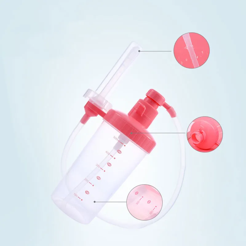 Vaginal Douche Enema Cleaner 500ML Reusable Manual Pressure Anal Vaginal Cleaning System Portable Kit  image 6