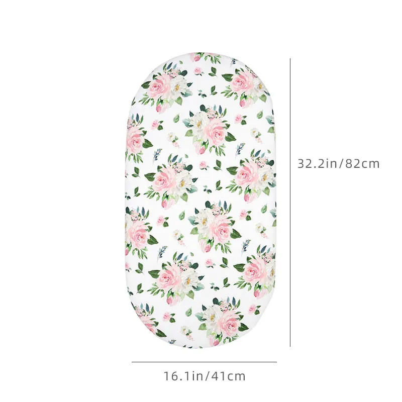 Baby Bassinet Sheet Allover Print Stretchy Soft Breathable Baby Bassinet Fitted Sheets Fits Sheets Size 32.28x16.14x3.15Inches big image 3