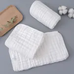 100% algodão toalhas de bebê musselina bebê toalha de banho toalhas infantis para recém-nascido menino menina 6 camadas ultra macias algodão toalhas para a pele delicada do bebê Branco image 5