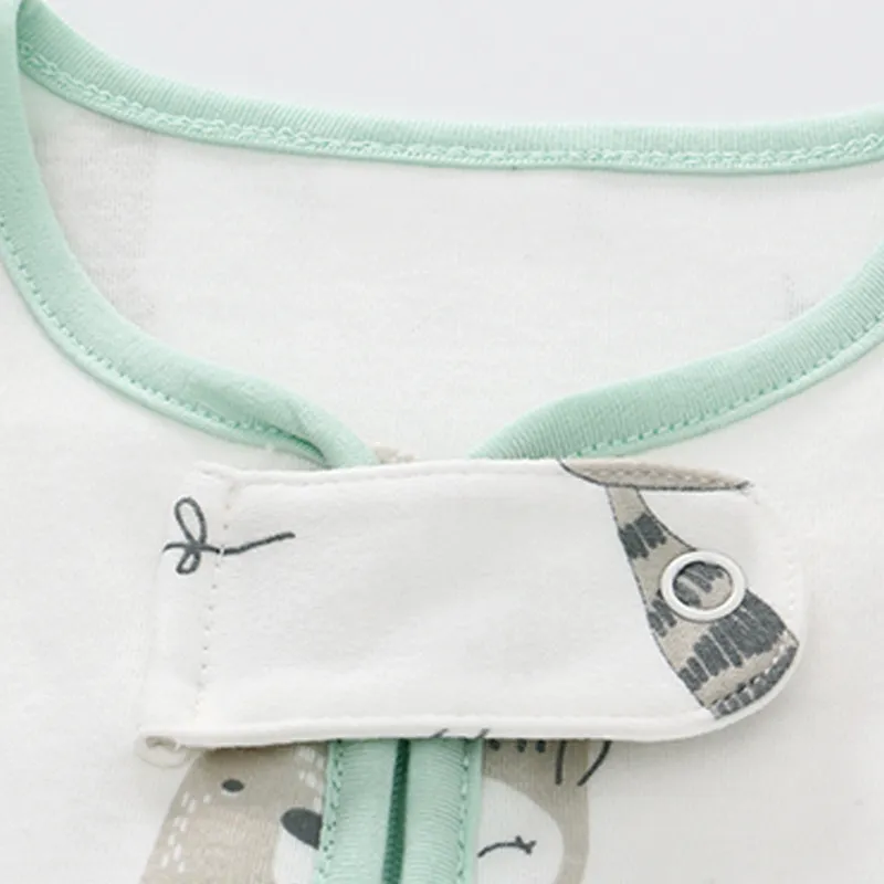 Unisex Medium Thin with Anti-Kick Feature Child Bedding Animal Pattern Elk Cotton Sleeping Bag for Baby  White image 4