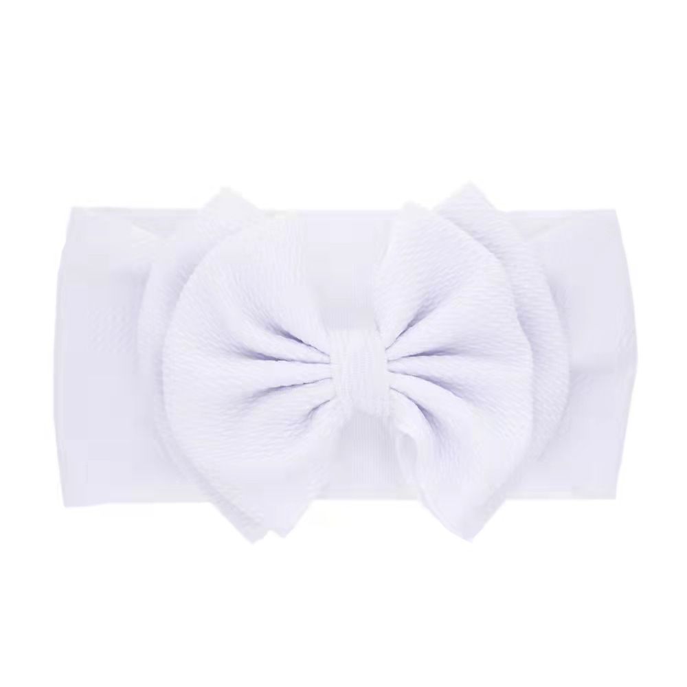 Pure Color Double Layer Bow Headband For Girls