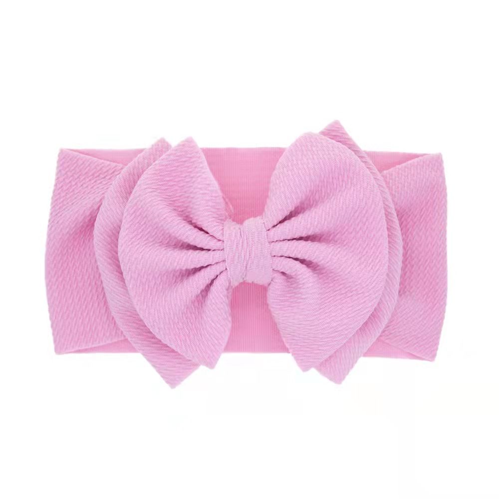 Pure Color Double Layer Bow Headband For Girls