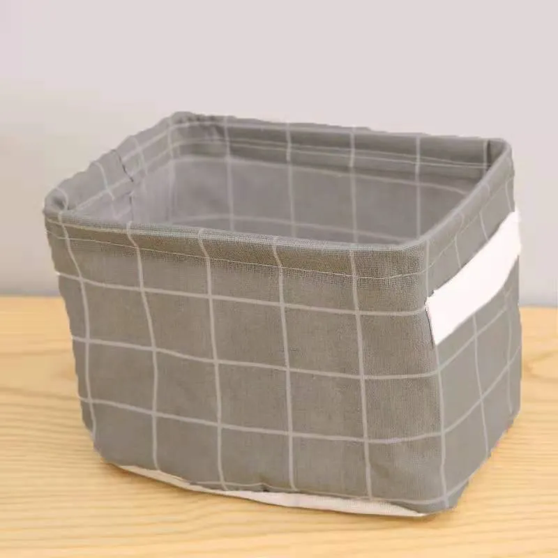 Cube Folding Laundry Basket For Kids Toy Storage Basket Sundries Books Lego Pet Toys Organizer Clothes Storage Bag Box Khaki