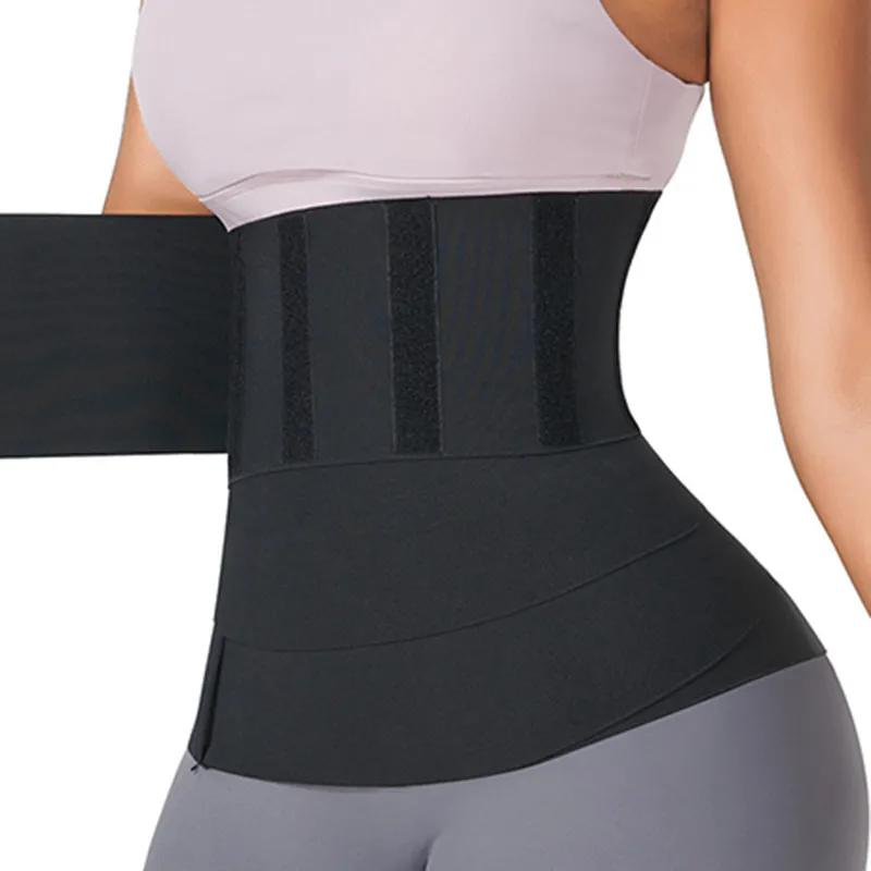 Women Waist Trimmer Belt Shapewear Weight Loss Waist Trainer Sport Workout Slimming Body Shaper Black big image 1